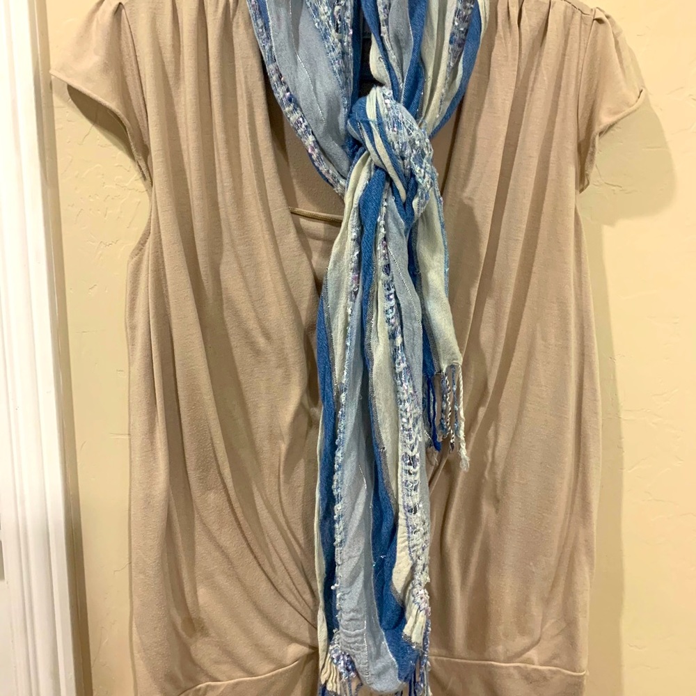 Simple, cotton, tan layered top!